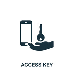 Access Key Icon Monochrome Simple Cyber Security