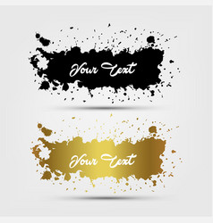 Black And Gold Splashes With Text Space