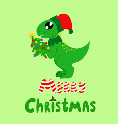 Cute Dinosaur Dressed In Elf Costume