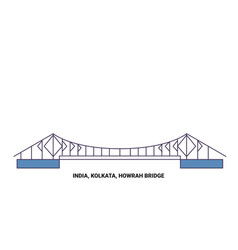 India Kolkata Howrah Bridge Travel Landmark