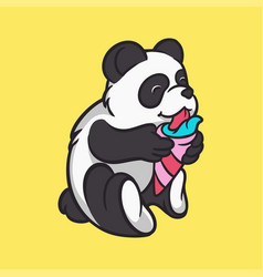 Panda Eat Ice Cream