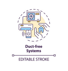 Duct Free System Multi Color Concept Icon