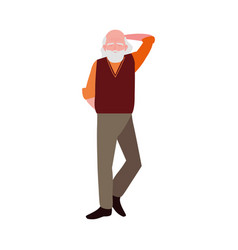 Elderly Man Wearing Stylish Clothes