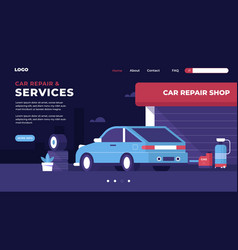 Flat Design Repair Shop Landing Page