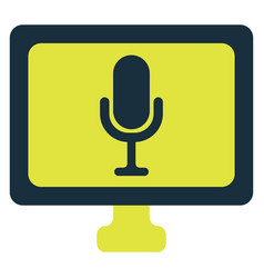 Microphone Podcast On A White Background