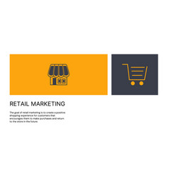 Retail Marketing Banner On Orange Background