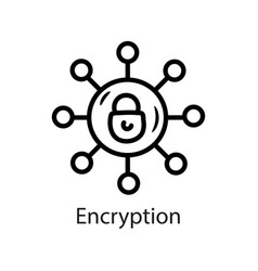 Encryption Outline Icon Design Data