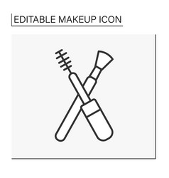 Mascara Brush Line Icon