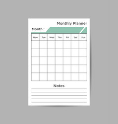 Printable Basic Monthly Planner Blank Template