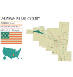 Map Of Pulaski County In Arkansas Usa