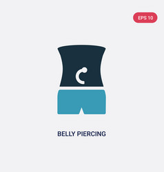 Two Color Belly Piercing Icon From Jewelry