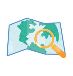 Magnifying Glass And Map