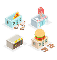 Restaurant Cafes And Fast Food Shop Icons