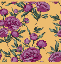 Seamless Floral Pattern With Peonies