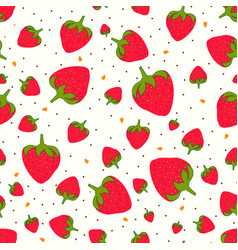 Seamless Pattern With Sweet Strawberries