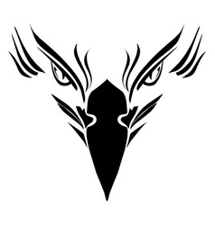 A Tribal Design Of An Eagle In Black Color