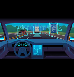 Future Autonomous Vehicle Driverless Car Interior