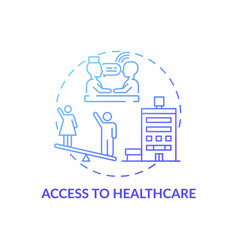 Access to healthcare concept icon Royalty Free Vector Image