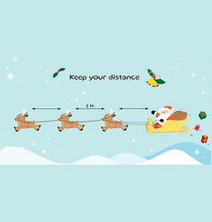 Keep Your Distance Christmas Poster