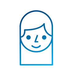 Cartoon Woman Face Smile Employee