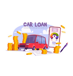 Credit Score For Car Loan Auto Financing Concept