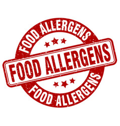 Food Allergens Stamp Label Round