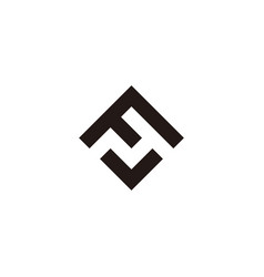 Letter F And V Square Geometric Symbol Simple Logo