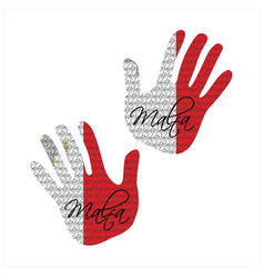 Malta Flag Hand