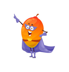 Cartoon Mango Fruit Superhero Funny Character