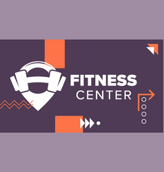 Fitness Center Business Card Of Gym With Logo