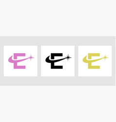 Letter E Spark Logo Design Template