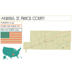 Map Of St Francis County In Arkansas Usa