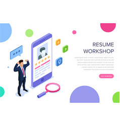 Resume Workshop Concept With Characters Can Use