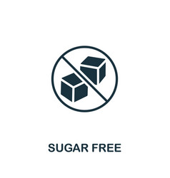 Sugar Free Icon Monochrome Simple Detox Diet Icon