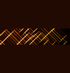 Bright Orange Glowing Neon Lines Abstract