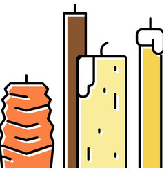 Beeswax Candles Beekeeping Color Icon