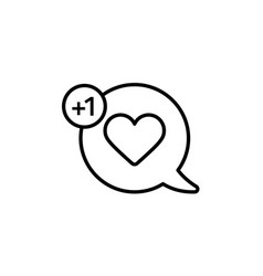 New Like Notification Heart Icon In Chat Speech