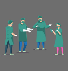 Surgeons In Medical Uniform