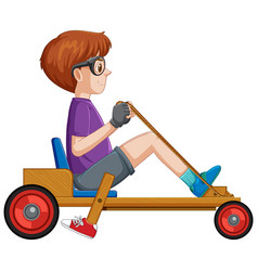 Boy Driving Billy Cart