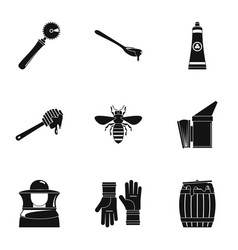 Honey Business Plan Icons Set Simple Style