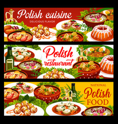 Polish Cuisine Food Banners Lunch Dinner Dishes