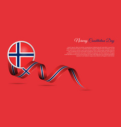 Norway Constitution Day Design With Flying