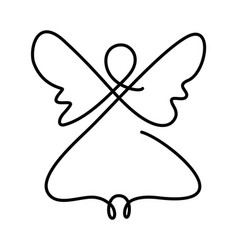 Simple Christmas Angel With Wings