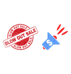 Textured Blow Out Sale Round Watermark And Banking