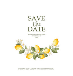 Wedding Invitation Lemon Hand-drawn