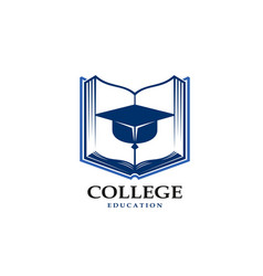 College Education Book With Student Cap Icon