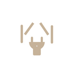 Electrical Jack Icon Color Design