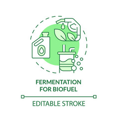 Fermentation For Biofuel Green Concept Icon