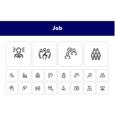 Job Line Icon Set