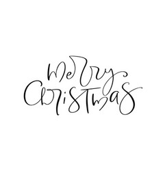 Merry Christmas Hand Lettering Calligraphy Text